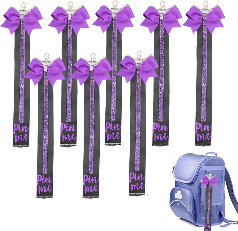 Hipcheer Cheer Pin Strap Pin Me Ribbon for Backpack Glitter Cheerleader Keychain Cheer Gifts Cheer Bow Pin Holder - Image 1